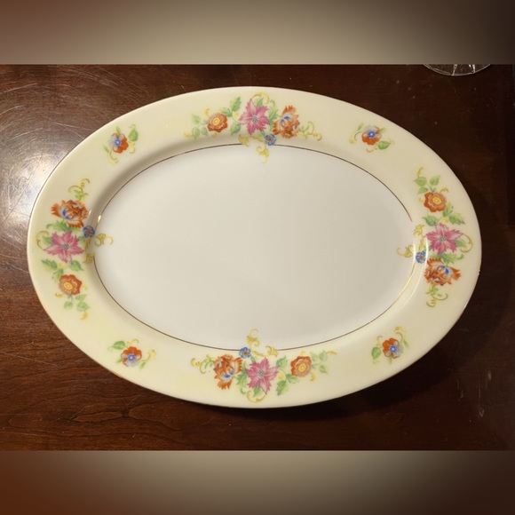 RARE MED Eschenbach Baronet style Bavarian China Pa tern Floral Oval Platter - Picture 1 of 11